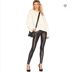 Spanx Faux Leather Leggings Black Large